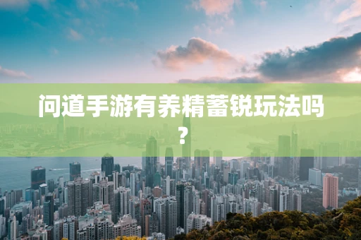 问道手游有养精蓄锐玩法吗？