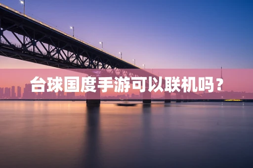 台球国度手游可以联机吗？