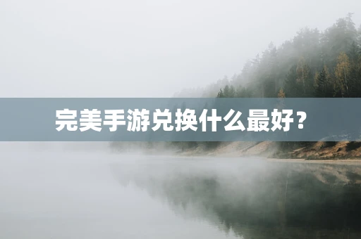 完美手游兑换什么最好？