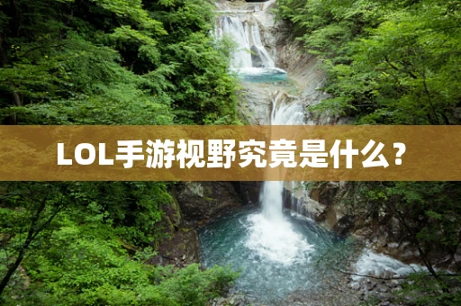 LOL手游视野究竟是什么？