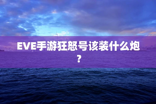 EVE手游狂怒号该装什么炮？