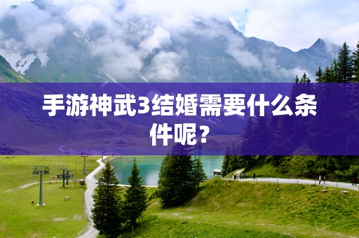 手游神武3结婚需要什么条件呢？