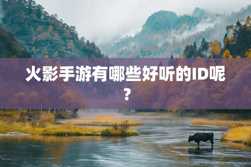 火影手游有哪些好听的ID呢？