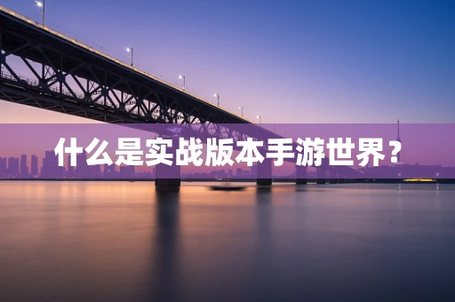 什么是实战版本手游世界？