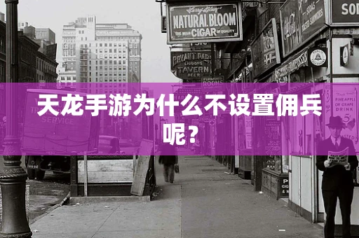 天龙手游为什么不设置佣兵呢？