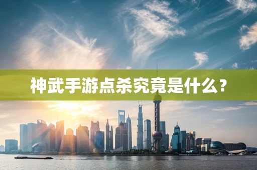 神武手游点杀究竟是什么？