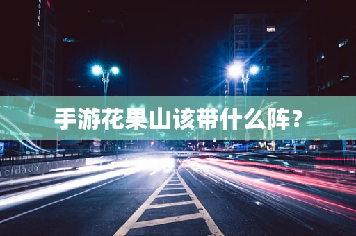 手游花果山该带什么阵？