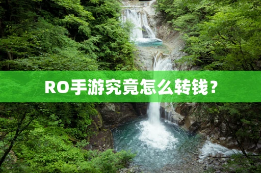 RO手游究竟怎么转钱？
