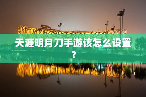 天涯明月刀手游该怎么设置？