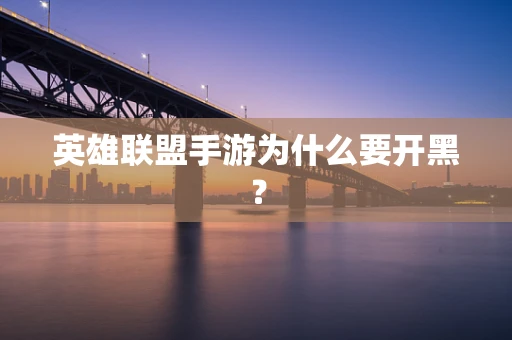 英雄联盟手游为什么要开黑？