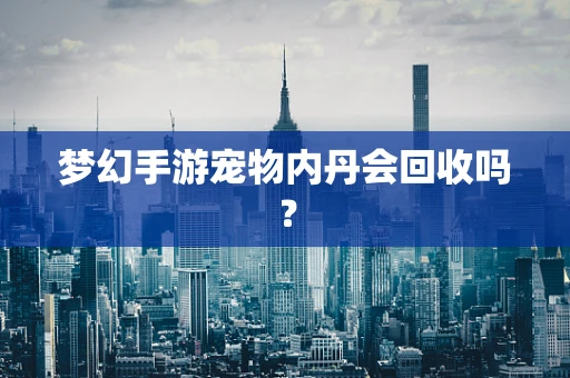 梦幻手游宠物内丹会回收吗？