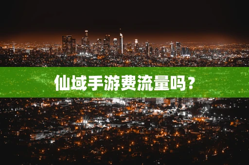 仙域手游费流量吗？