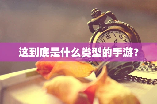 这到底是什么类型的手游？