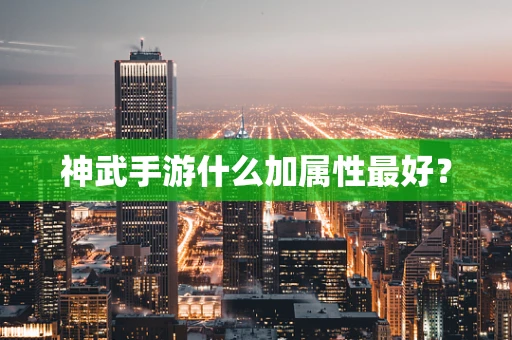 神武手游什么加属性最好？