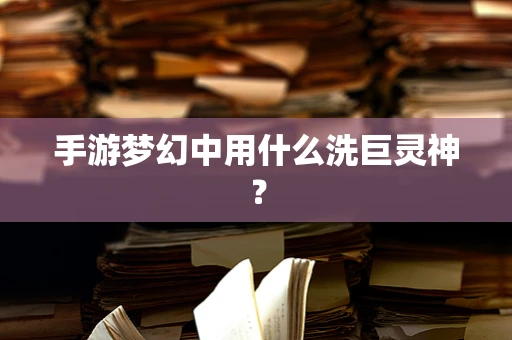 手游梦幻中用什么洗巨灵神？