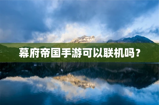 幕府帝国手游可以联机吗？