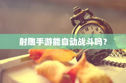 射雕手游能自动战斗吗？
