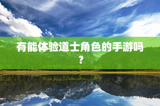 有能体验道士角色的手游吗？